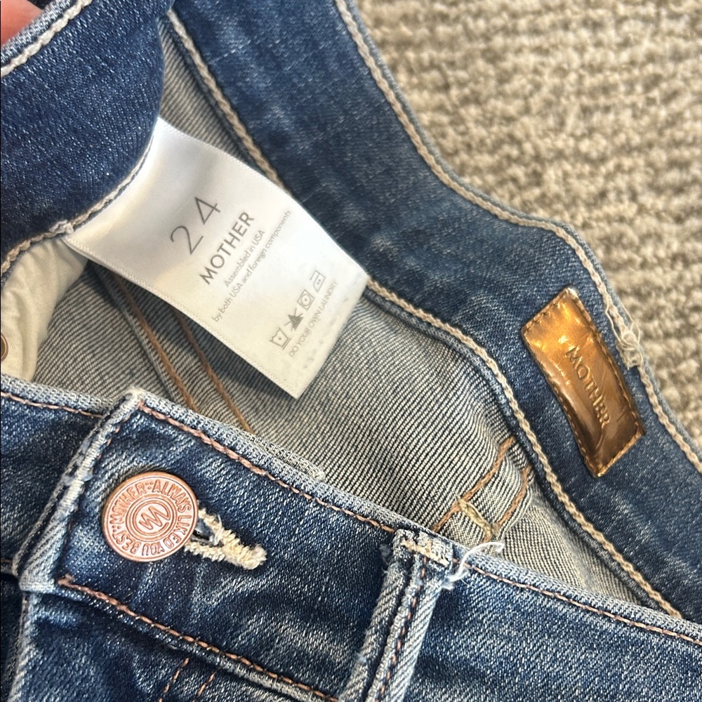 MOTHER Indigo Wide Leg Jeans - Picture 5 of 5